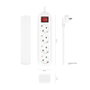 Aisens Regleta de 4 Tomas con Interruptor y Cable de 1,4m, Blanco